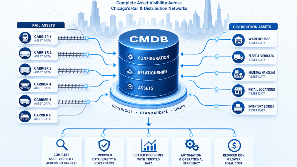CMDB AUTOMATION FOR CHICAGO'S RAIL FREIGHT AND RETAIL DISTRIBUTION NETWORKS: CLOSING THE SIX-CARRIER ASSET VISIBILITY GAP