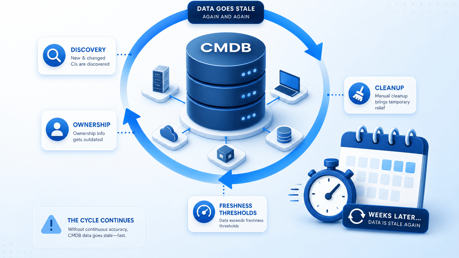 WHY YOUR CMDB DATA GOES STALE AGAIN WITHIN WEEKS OF CLEANUP