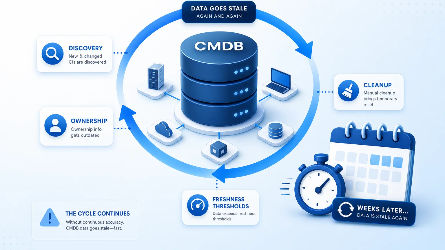 WHY YOUR CMDB DATA GOES STALE AGAIN WITHIN WEEKS OF CLEANUP