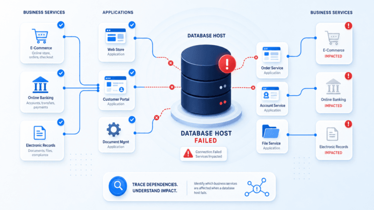 HOW DO I KNOW WHICH BUSINESS SERVICE BREAKS WHEN A DATABASE HOST FAILS?