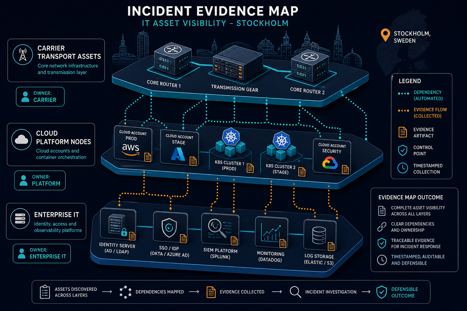 Conceptual Diagram Showing An Incident E — Nis2 It Asset Visibility Stockholm Telecom Tech Enterprises