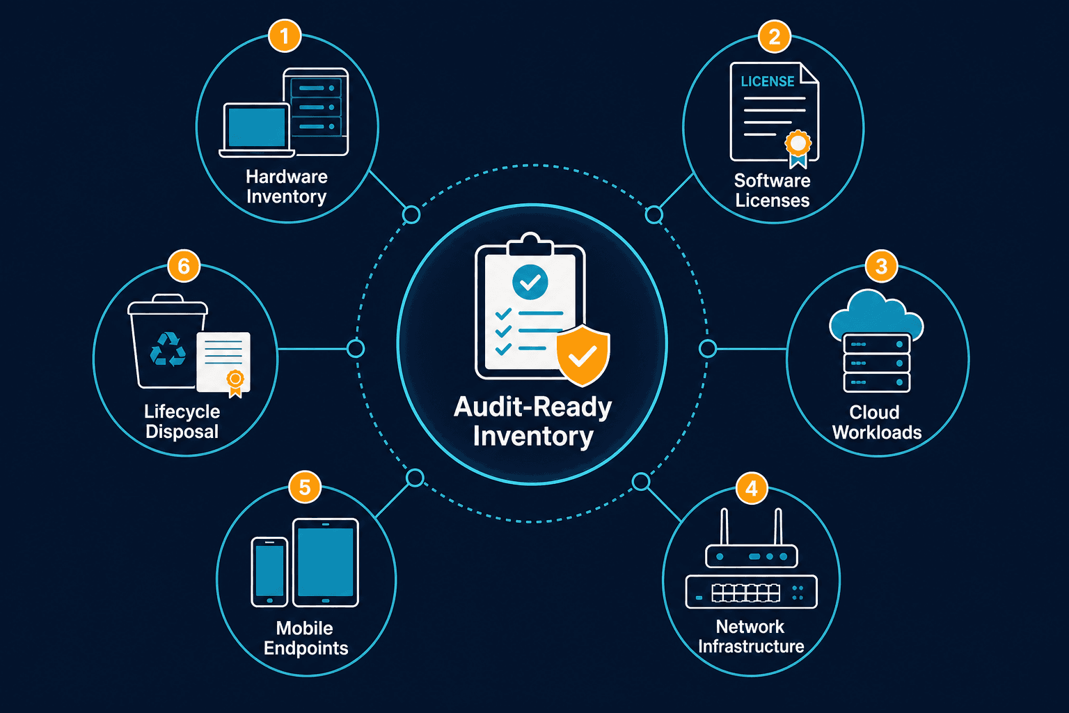 Illustrative Diagram Grouping Six Catego — It Asset Audit Checklist Small Business