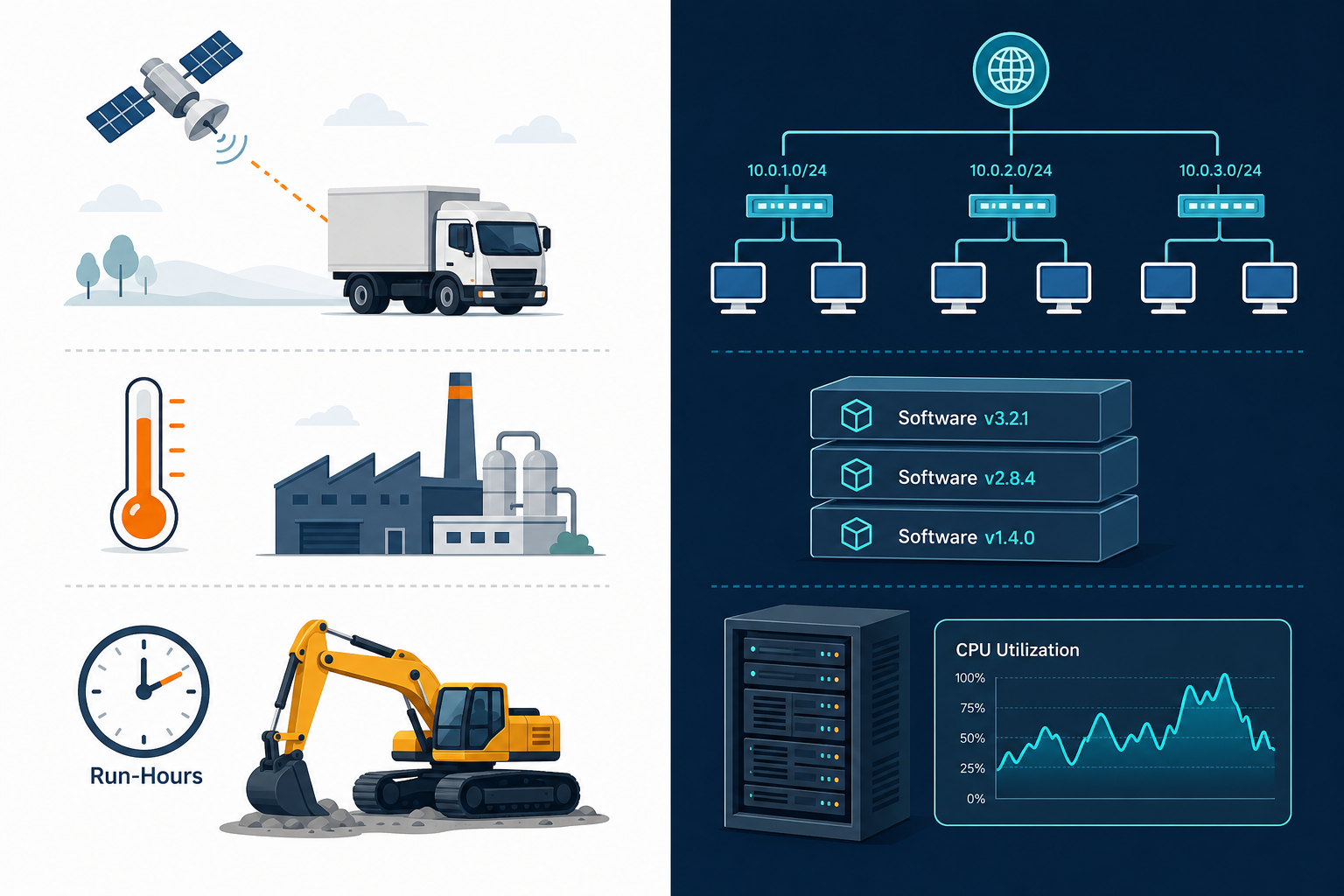Comparison Graphic Contrasting Physical — What Is Asset Monitoring Software