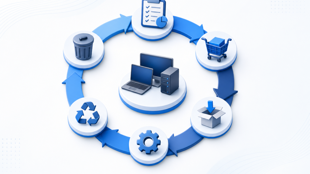 WHAT ARE THE STAGES OF IT ASSET LIFECYCLE MANAGEMENT?